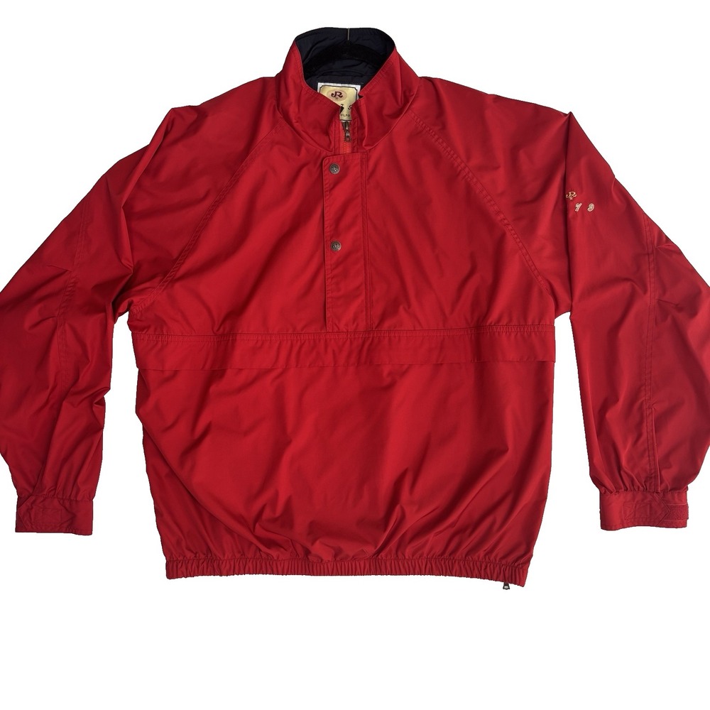 Vintage Joey Rodolfo RED Pullover Windbreaker Golf Jacket XL Half Zip Anorak Y2K